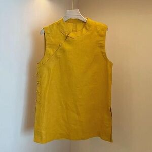 Yellow Sleeveless Women's Top